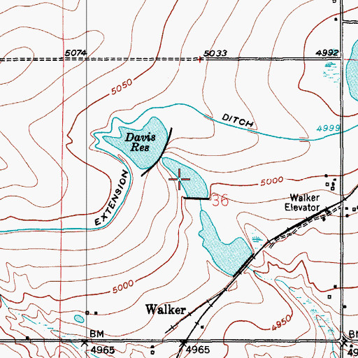 Topographic Map of Isabel Myron Reservoir, CO