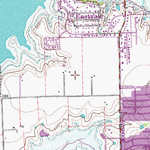 Topographic Map of Stewarts Creek Elementary School, TX