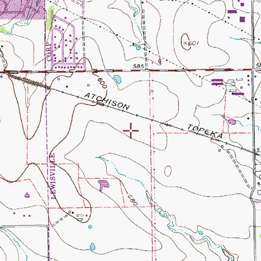 Topographic Map of Valley Ridge Elementary School, TX