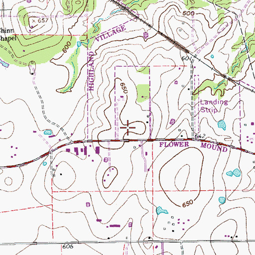Topographic Map of Heritage Elementary School, TX