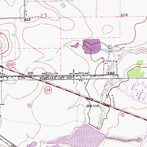 Topographic Map of Lakeview Elementary School, TX