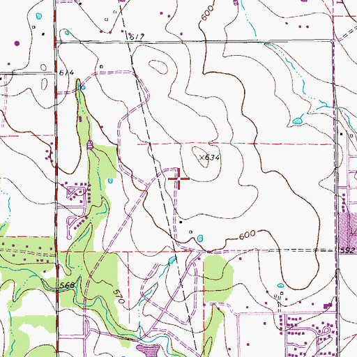 Topographic Map of Lamar Middle School, TX