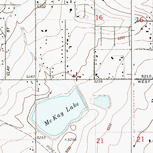 Topographic Map of McKay Dam, CO
