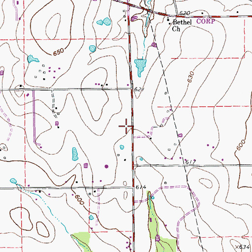 Topographic Map of Marcus High School, TX