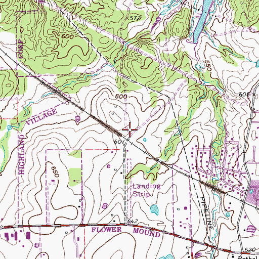 Topographic Map of McAuliffe Elementary School, TX