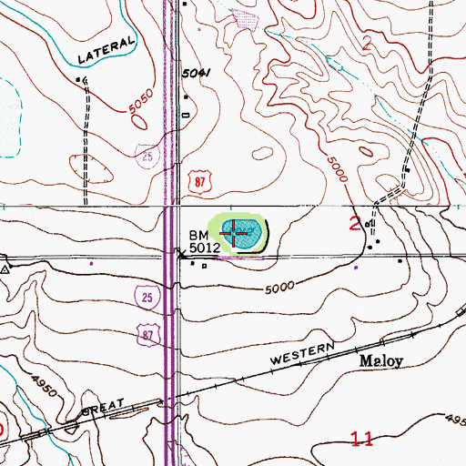 Topographic Map of McKay Reservoir, CO