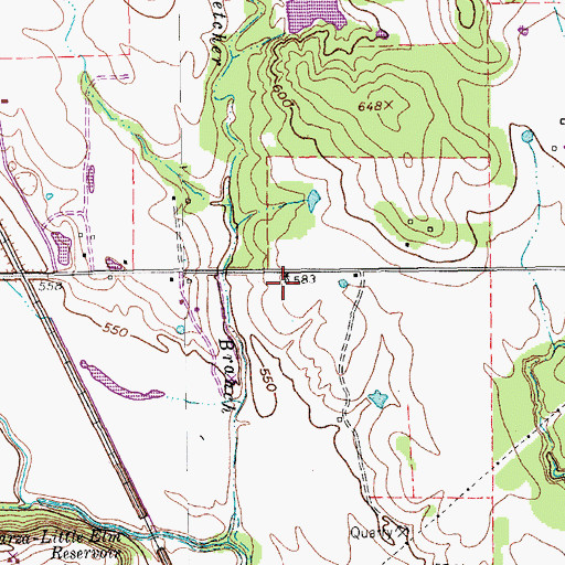 Topographic Map of McNair Elementary School, TX