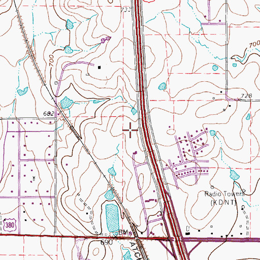 Topographic Map of Nelson Learning Center, TX