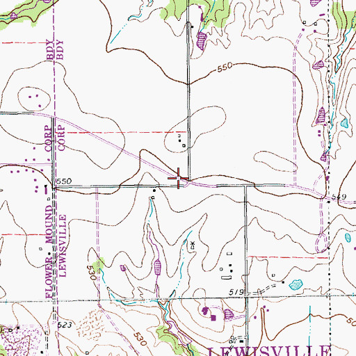 Topographic Map of Parkway Elementary School, TX