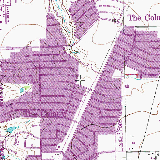 Topographic Map of Peters Colony Elementary School, TX