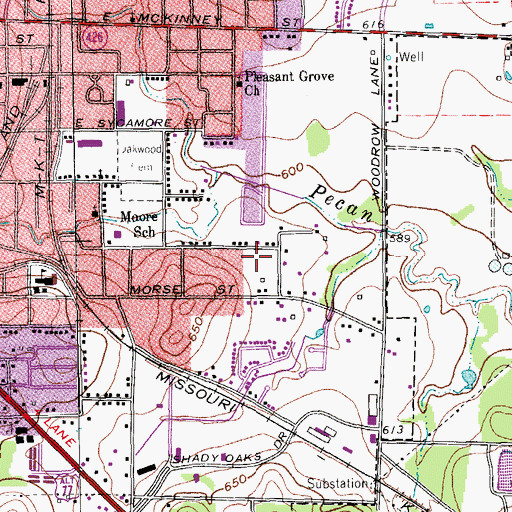 Topographic Map of Rivera Elementary School, TX