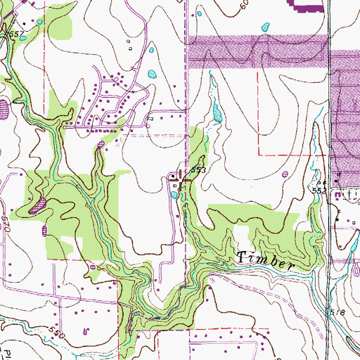 Topographic Map of Garden Ridge Elementary School, TX