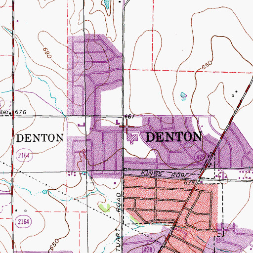 Topographic Map of Ginnings Elementary School, TX