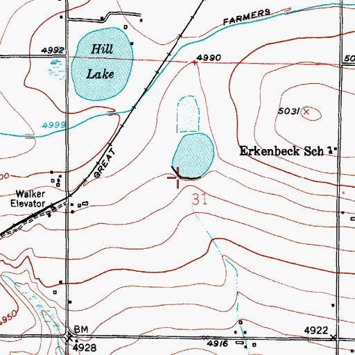 Topographic Map of Minnie Dam, CO