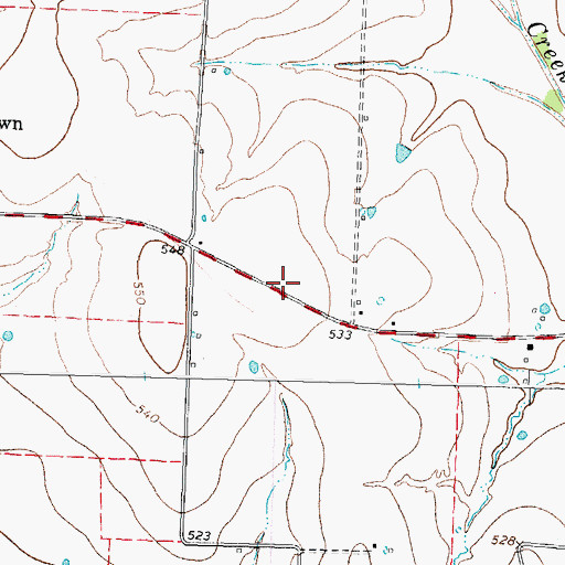 Topographic Map of Fannindel Elementary School, TX