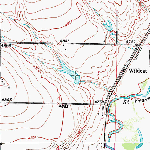Topographic Map of Moeller Dam, CO