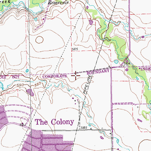 Topographic Map of B B Owen Elementary School, TX