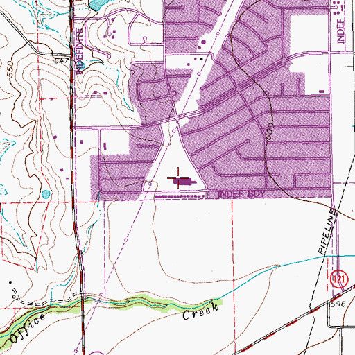 Topographic Map of Camey Elementary School, TX