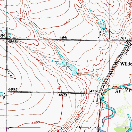 Topographic Map of Moeller Reservoir, CO