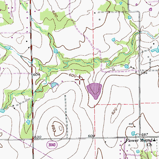 Topographic Map of Donald Elementary School, TX