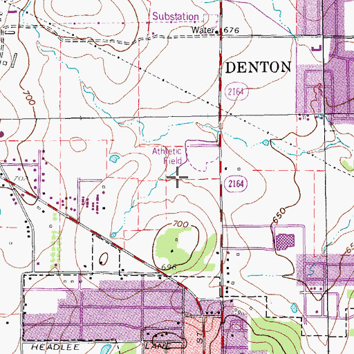 Topographic Map of Evers Park Elementary School, TX