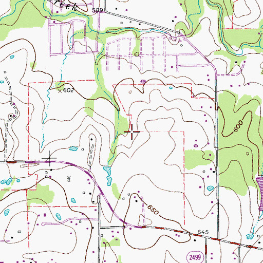 Topographic Map of Flower Mound Elementary School, TX