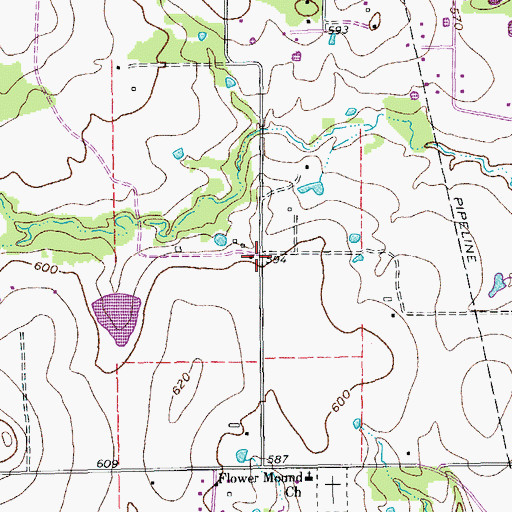 Topographic Map of Forestwood Middle School, TX
