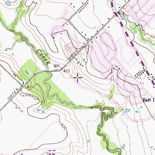 Topographic Map of Vial Elementary School, TX