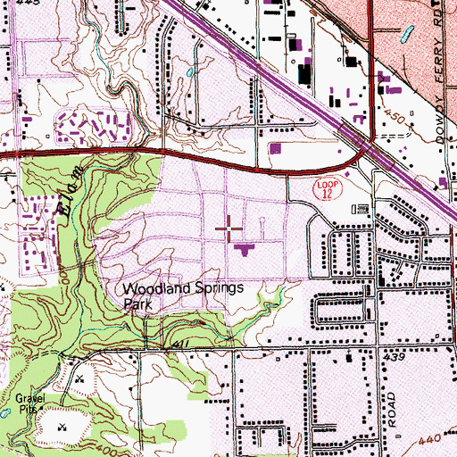 Topographic Map of W A Blair Elementary School, TX