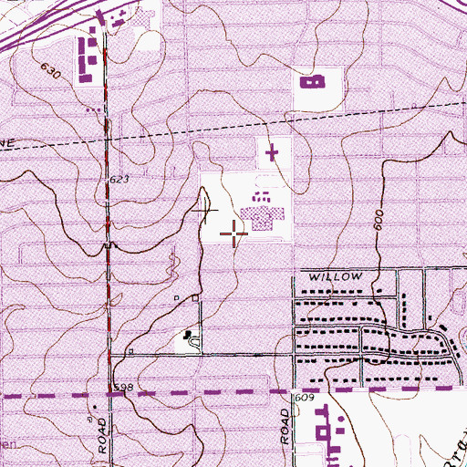 Topographic Map of W T White High School, TX