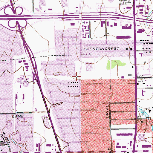 Topographic Map of Walker Special Education Center, TX