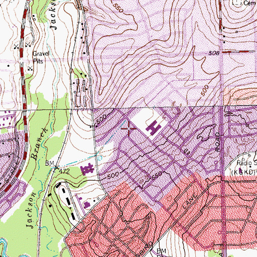 Topographic Map of White Rock Elementary School, TX