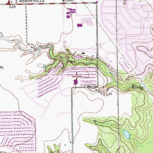 Topographic Map of Zavala Elementary School, TX