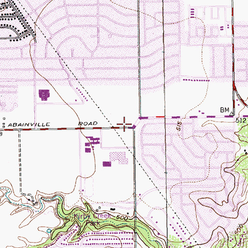 Topographic Map of South Grand Prairie High School, TX