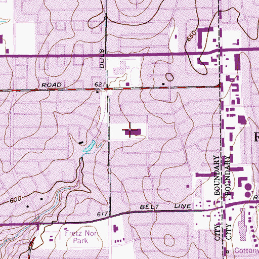 Topographic Map of Spring Creek Elementary School, TX