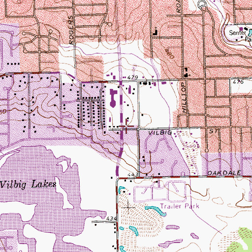 Topographic Map of Townley Elementary School, TX