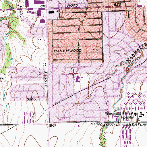 Topographic Map of Umphrey Lee Elementary School, TX