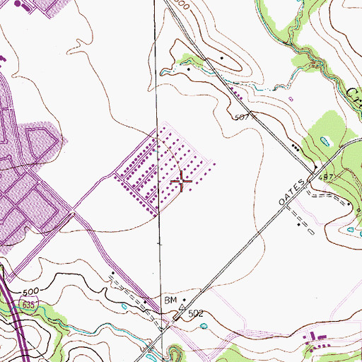 Topographic Map of Vernon Primary and Elementary School, TX