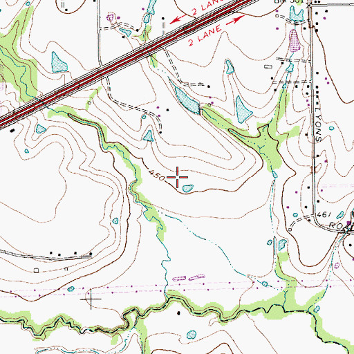 Topographic Map of Toler Elementary School, TX