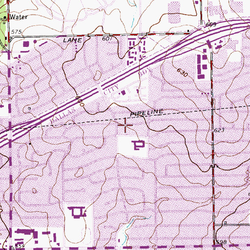 Topographic Map of Tom C Gooch Elementary School, TX