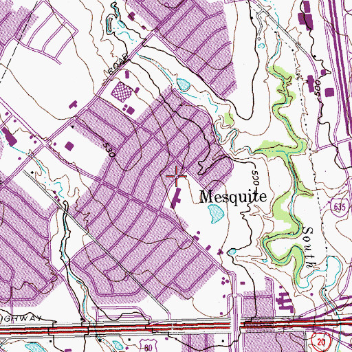 Topographic Map of Tosch Elementary School, TX