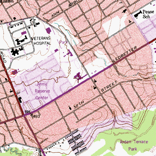 Topographic Map of Sarah Zumwalt Middle School, TX