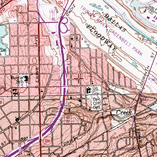 Topographic Map of School of Science And Engineering, TX