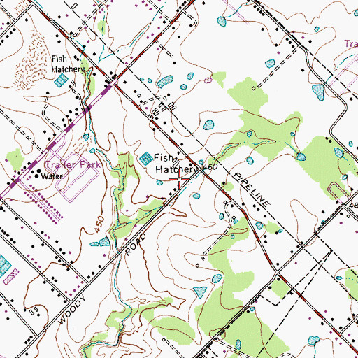 Topographic Map of Seagoville Middle School, TX