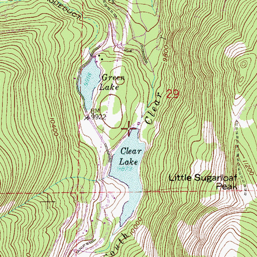 Topographic Map of Clear Lake Dam, CO