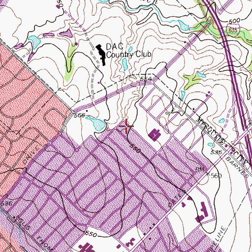 Topographic Map of Shands Elementary School, TX