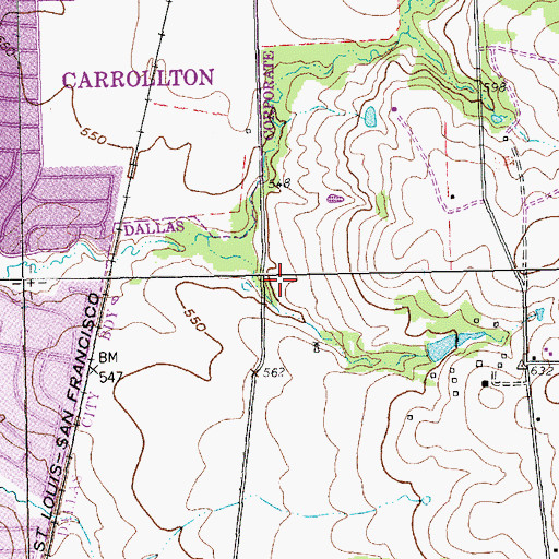 Topographic Map of Donald H Sheffield Elementary School, TX