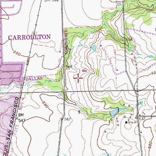 Topographic Map of Donald H Sheffield Intermediate Elementary School, TX