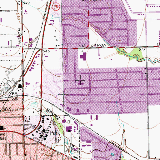 Topographic Map of Shorehaven Elementary School, TX