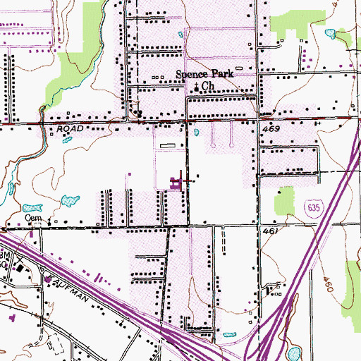 Topographic Map of Richard Lagow Elementary School, TX